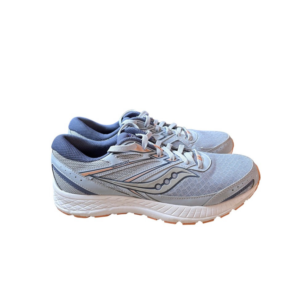 Saucony Cohesion 13 Womens Running Shoes Grey Blue Peach S10559-3 Size 11
